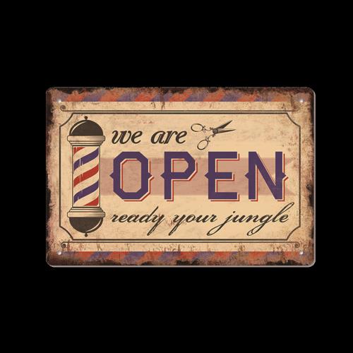 Reklamná tabuľka We are open BDS