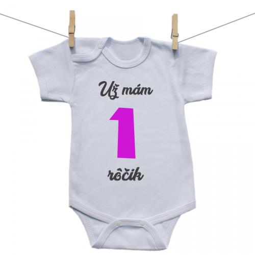 Boodyy Body s krátkym rukávom Už mám 1 rôčik Dievča 50 (0 mesiacov)