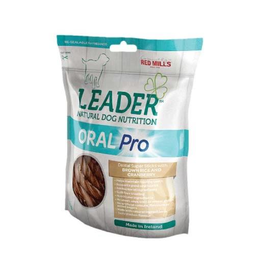 LEADER Oral Pro Brown Rice & Cranberry 130g -Dentálna tyčinka s hnedou ryžou a brusnicou