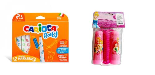 Švihadlo Disney Princezné-Disney + Fixky BABY pre deti od 2 rokov Carioca 12ks-CARIOCA