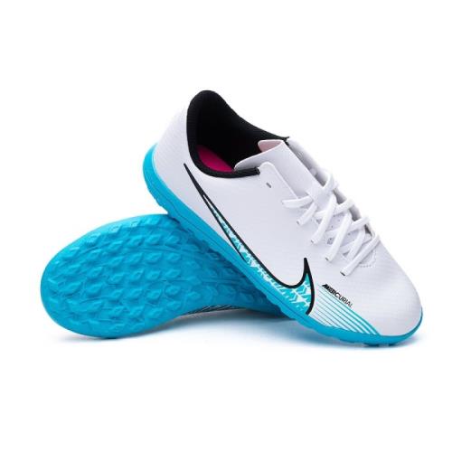 Nike Vapor 15 Club TF JR Detské futbalové kopačky/turfy, biela/modrá, veľ. 33,5 94987-33-5