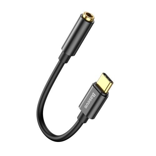 Baseus L54 adaptér z USB-C na 3.5 mm audio jack, čierny