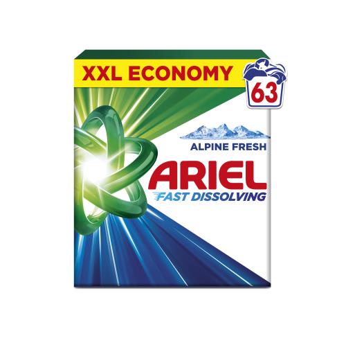 Ariel Alpine Fresh prášok na pranie, 63 praní