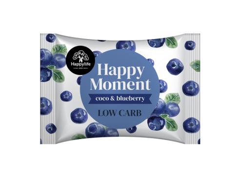 HAPPY MOMENT Low-Carb - kokosové koliesko s čučoriedkami - so zníženým obsahom cukru