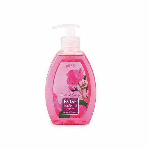 Tekuté mydlo z ružovej vody s dávkovačom Rose of Bulgaria 300 ml