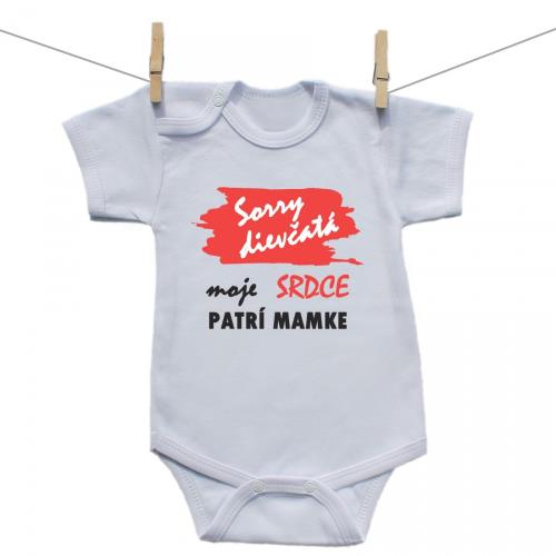 Boodyy Body s krátkym rukávom Sorry dievčatá moje srdce patrí mamke 62 (2-4 mesiace)