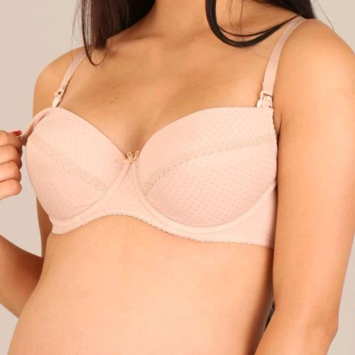 Polovystužená dojčiaca podprsenka New Baby Eva béžová 70D, 20C39410