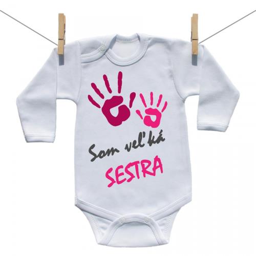 Boodyy Body s dlhým rukávom Som veľká sestra 86 (12-18 mesiacov)