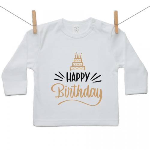Boodyy Tričko s dlhým rukávom Happy birthday 74 (6-9 mesiacov) 8714-195984