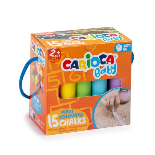 Chodníkové kriedy BABY MAXI COLORED 15 ks-CARIOCA