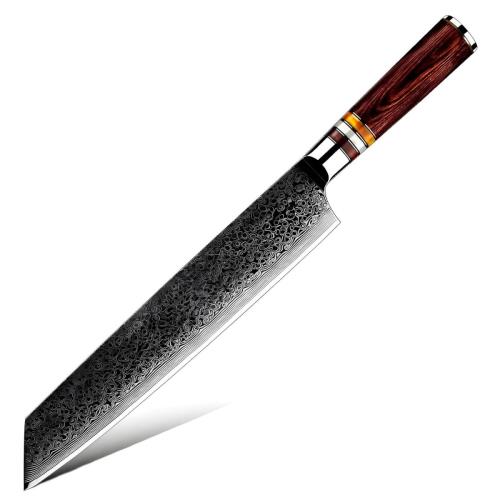 Damaškový kuchynský nôž Kašiwa-Kiritsuke/Hnedá H27630