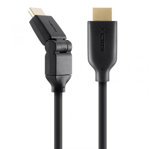 Dual Swivel HDMI kábel - 2 m - Čierna H36398