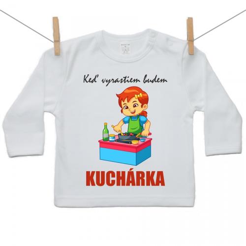 Boodyy Tričko s dlhým rukávom Keď vyrastiem budem kuchárka 68 (3-6 mesiacov) 2290-44671