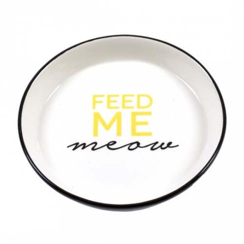 DUVO+ Keramická miska pre mačky - Feed me meow 13,8cm
