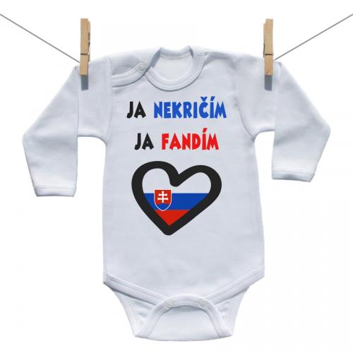 Boodyy Body s dlhým rukávom Ja nekričím, ja fandím 86 (12-18 mesiacov)