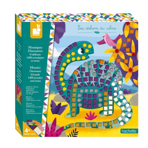 Janod Atelier Maxi Kreatívna sada Mozaika Dinosaury 4+