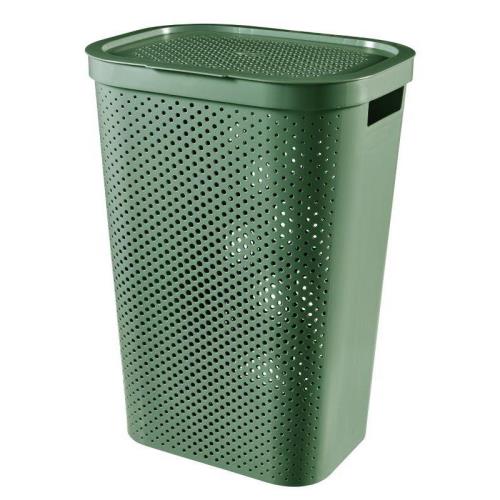 Kôš na bielizeň Curver Infinity Dots 60L zelený