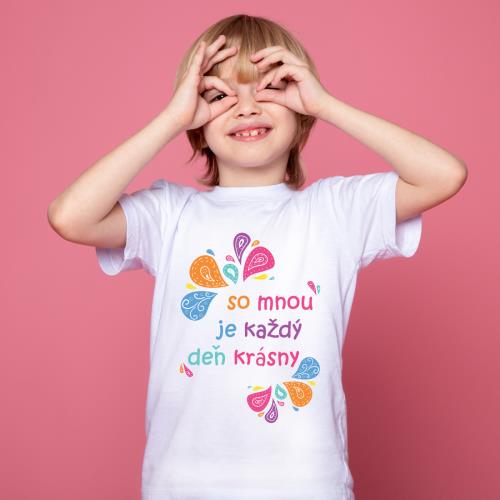 Boodyy Tričko s krátkym rukávom So mnou je každý deň krásny 140 (9-10 rokov)