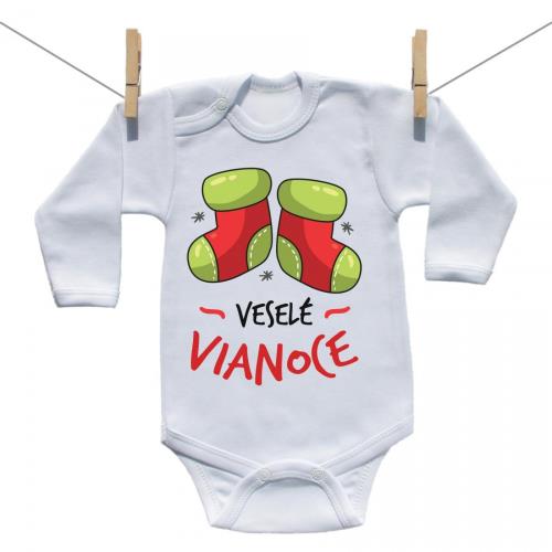 Boodyy Body s dlhým rukávom Veselé Vianoce 62 (2-4 mesiace)