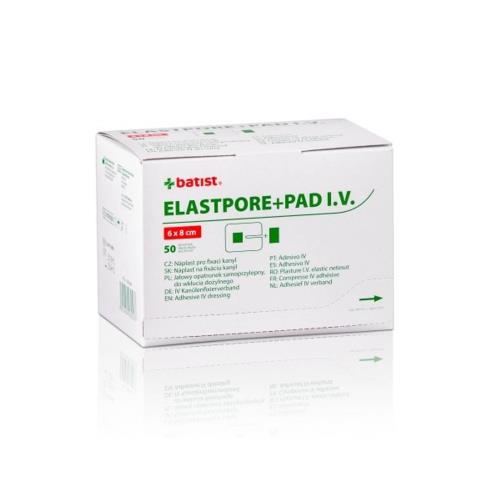 ELASTPORE+PAD I.V. náplasť s výrezom sterilná 6x8cm 50ks