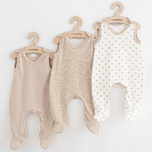 Dojčenské dupačky New Baby Classic II Uni 3ks béžové 80 (9-12m), 20C54206