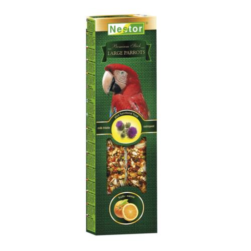 NESTOR PREMIUM STICKS tyčinky pre veľké papagáje 2ks pečené v chlebovej peci 150g