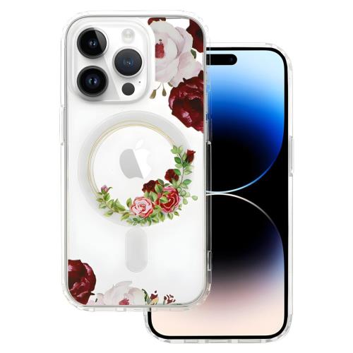 Puzdro Tel Protect s kvetinovým vzorom pre Apple iPhone 15 - Multifarebná 2