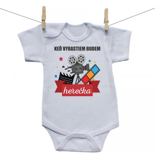 Boodyy Body s krátkym rukávom Keď vyrastiem budem herečka 50 (0 mesiacov)
