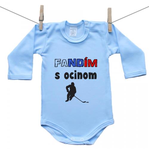 Boodyy Modré body s dlhým rukávom Fandím s ocinom 86 (12-18 mesiacov) 4298-73365