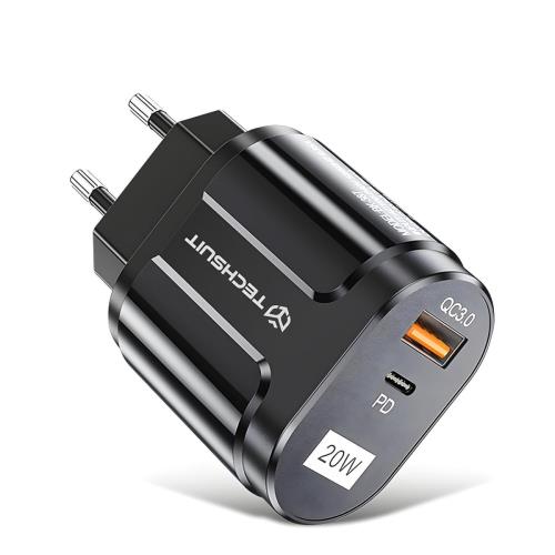 Sieťová nabíjačka Premium - USB-A, QC 3.0, USB-C, 20 W - Čierna H27194