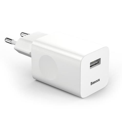 Baseus Quick Charger 3.0 QC 3.0 cestovná nabíjačka, biela