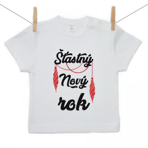 Boodyy Tričko s krátkym rukávom Šťastný Nový rok 116 (5-6 rokov)
