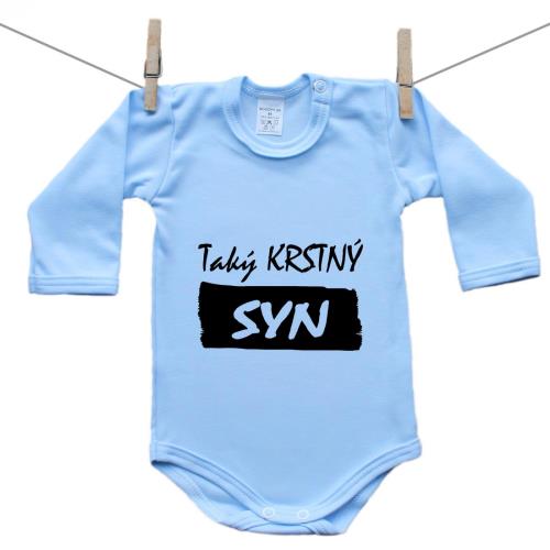 Boodyy Modré body s dlhým rukávom Taký krstný syn 98 (2-3 roky)