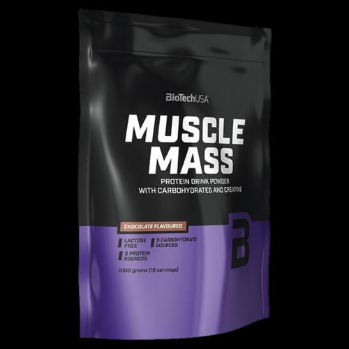 BioTech USA Muscle Mass 1000 g jahoda