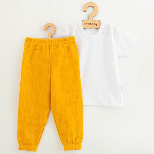 Detská bavlnená súprava tričko a mušelínové nohavice New Baby Kindergarten toffe 104 (3-4r), 20C56663