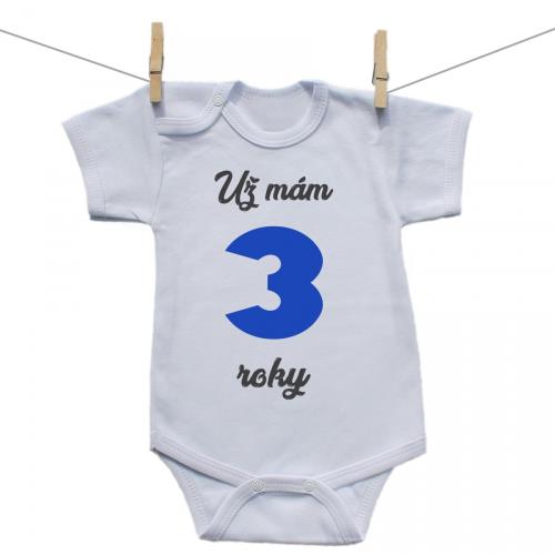 Boodyy Body s krátkym rukávom Už mám 3 roky Chlapec 74 (6-9 mesiacov)
