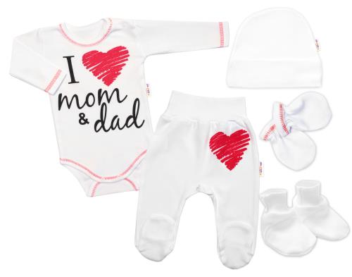 Súpravička do pôrodnice I love mom & dad, veľ. 62, uni