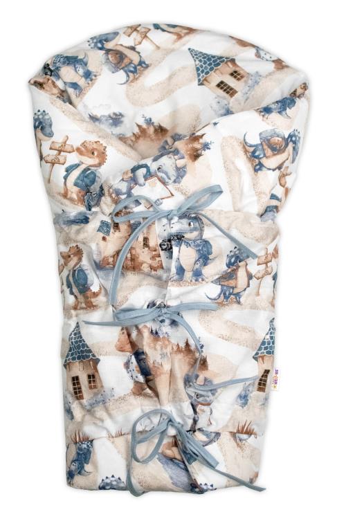 Klasická retro zavinovačka šnurovacia s výplňou, Dino, jeans