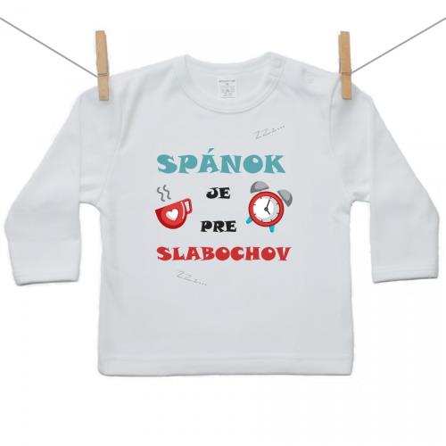 Boodyy Tričko s dlhým rukávom Spánok je pre slabochov 92 (18-24 mesiacov)