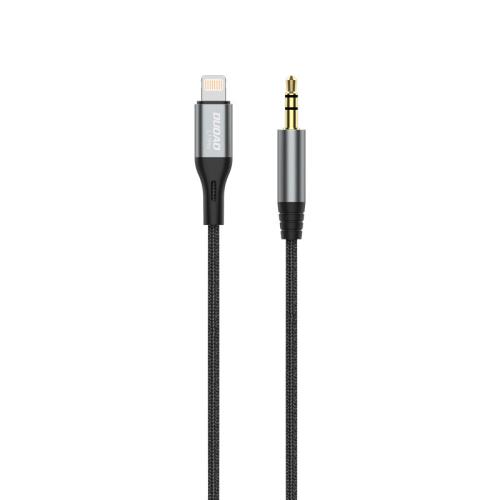 Dudao L11Pro audio kábel Lightning / 3.5mm mini jack, sivý