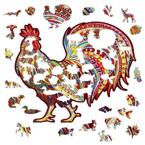 Drevené puzzle Rooster/L H21836