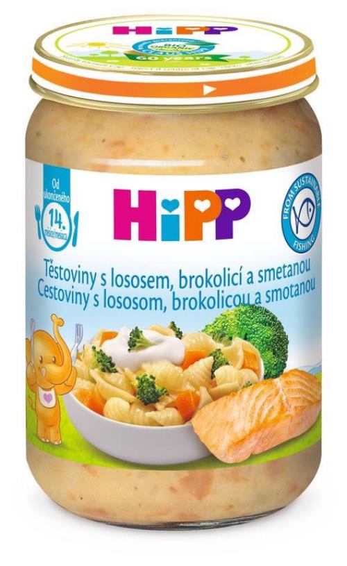 HiPP Cestoviny s lososom, brokolicou a smotanou od uk. 14. mesiaca