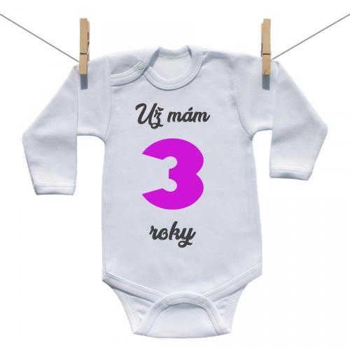 Boodyy Body s dlhým rukávom Už mám 3 roky Dievča 74 (6-9 mesiacov)
