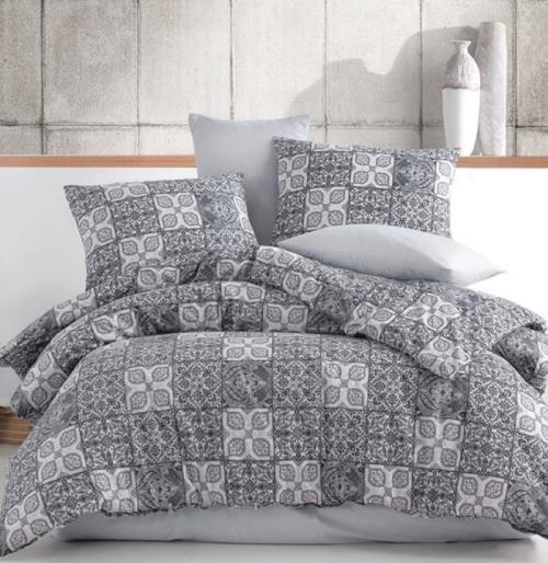 Obliečky bavlnené Ceramica sivé EMI Štandardný set jednolôžko obsahuje 1x 140x200 + 1x 70x90
