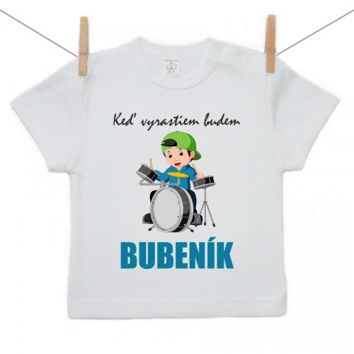 Boodyy Tričko s krátkym rukávom Keď vyrastiem budem bubeník 74 (6-9 mesiacov) 4374-73849