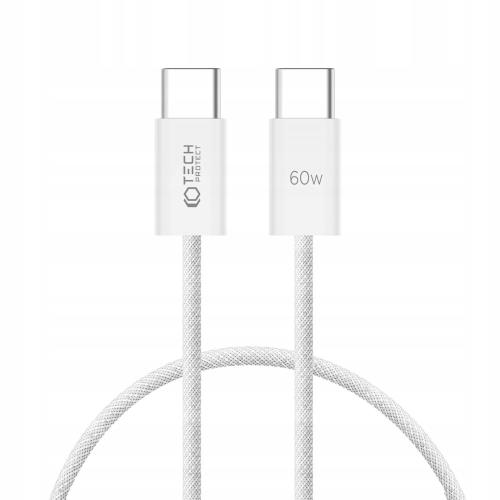 Tech-Protect Ultraboost kábel USB-C / USB-C PD 60W 3A 25cm, biely