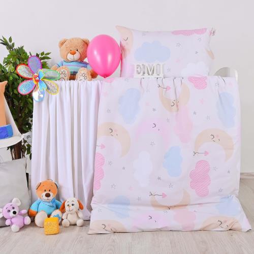 Obliečky detské bavlnené Heaven ružové EMI Detský set 90x130 + 45x65