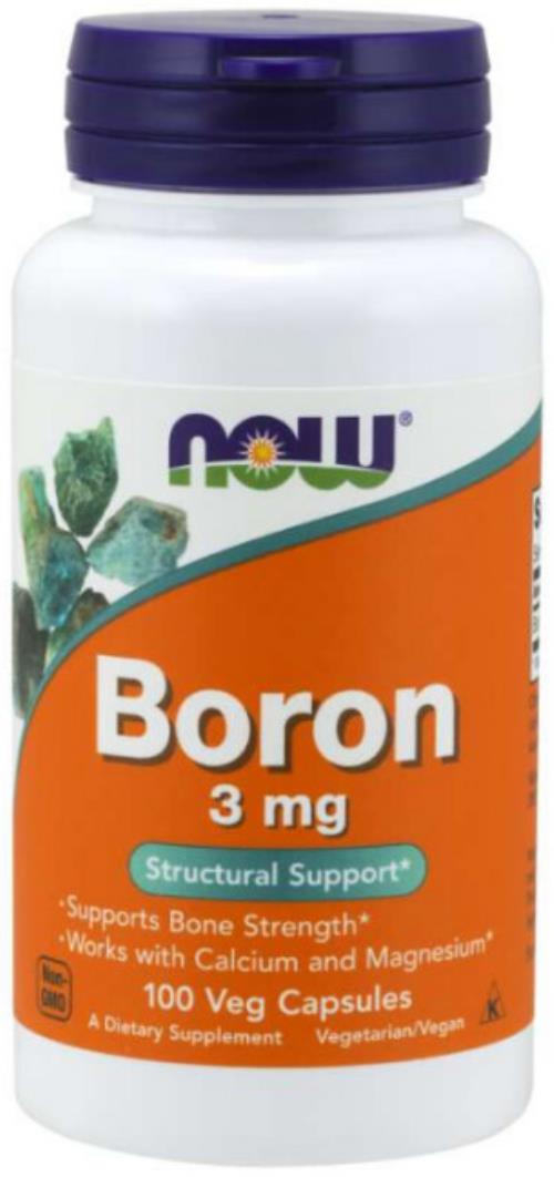 NOW FOODS Bór 3 mg podporuje zdravie kostí