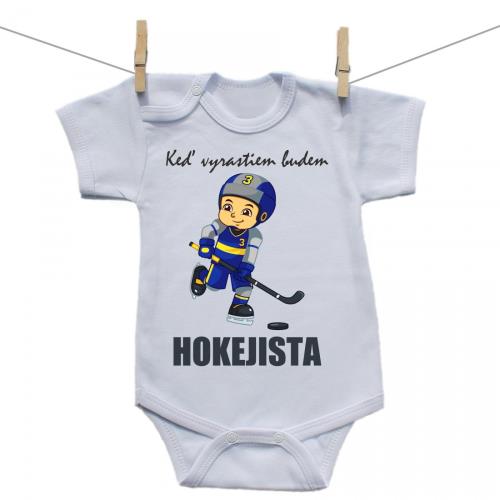 Boodyy Body s krátkym rukávom Keď vyrastiem budem hokejista 50 (0 mesiacov)