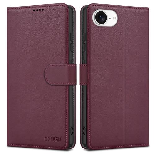 Tech-Protect Wallet knižkové puzdro na iPhone 16e, mulberry